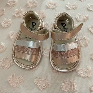 Old Soles Metallic Leather Sandals Brown Pink Size 3-6 months